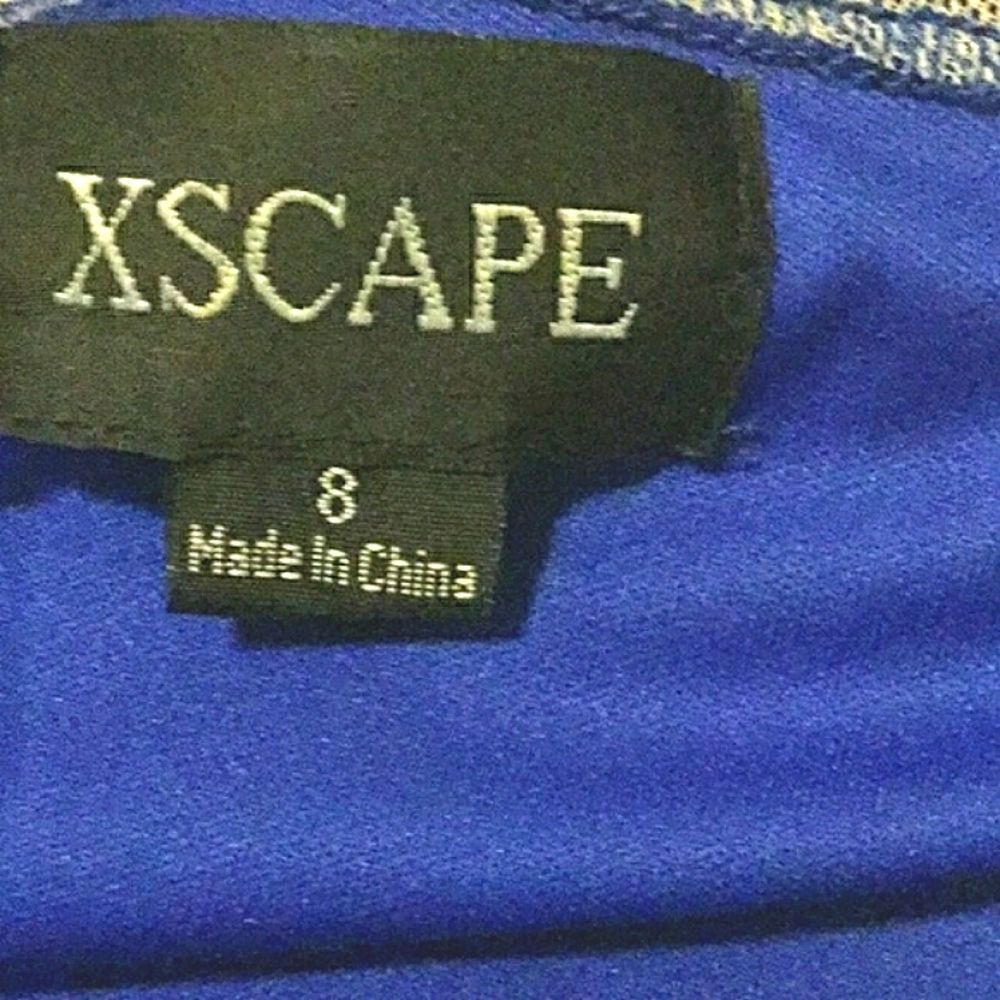 Xscape Embellished One shoulder Mesh Mermaid Gown - Picture 8 of 8
